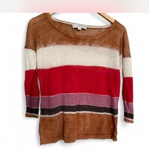 LOFT Women's Multicolor Striped Sweater